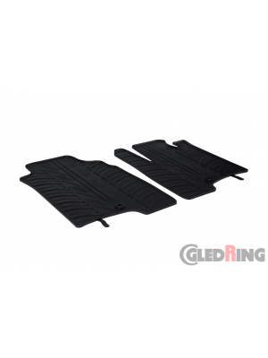 Original Gledring Passform Fußmatten Gummimatten 2 Tlg.-Fixing - Fiat Panda Van 2012-2014